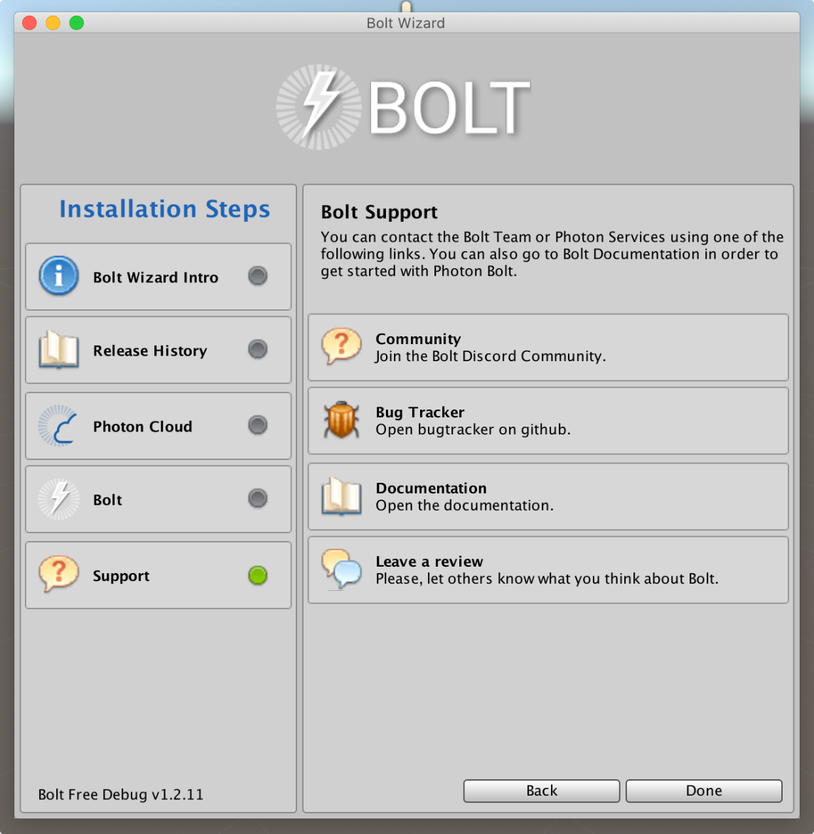 bolt wizard - support