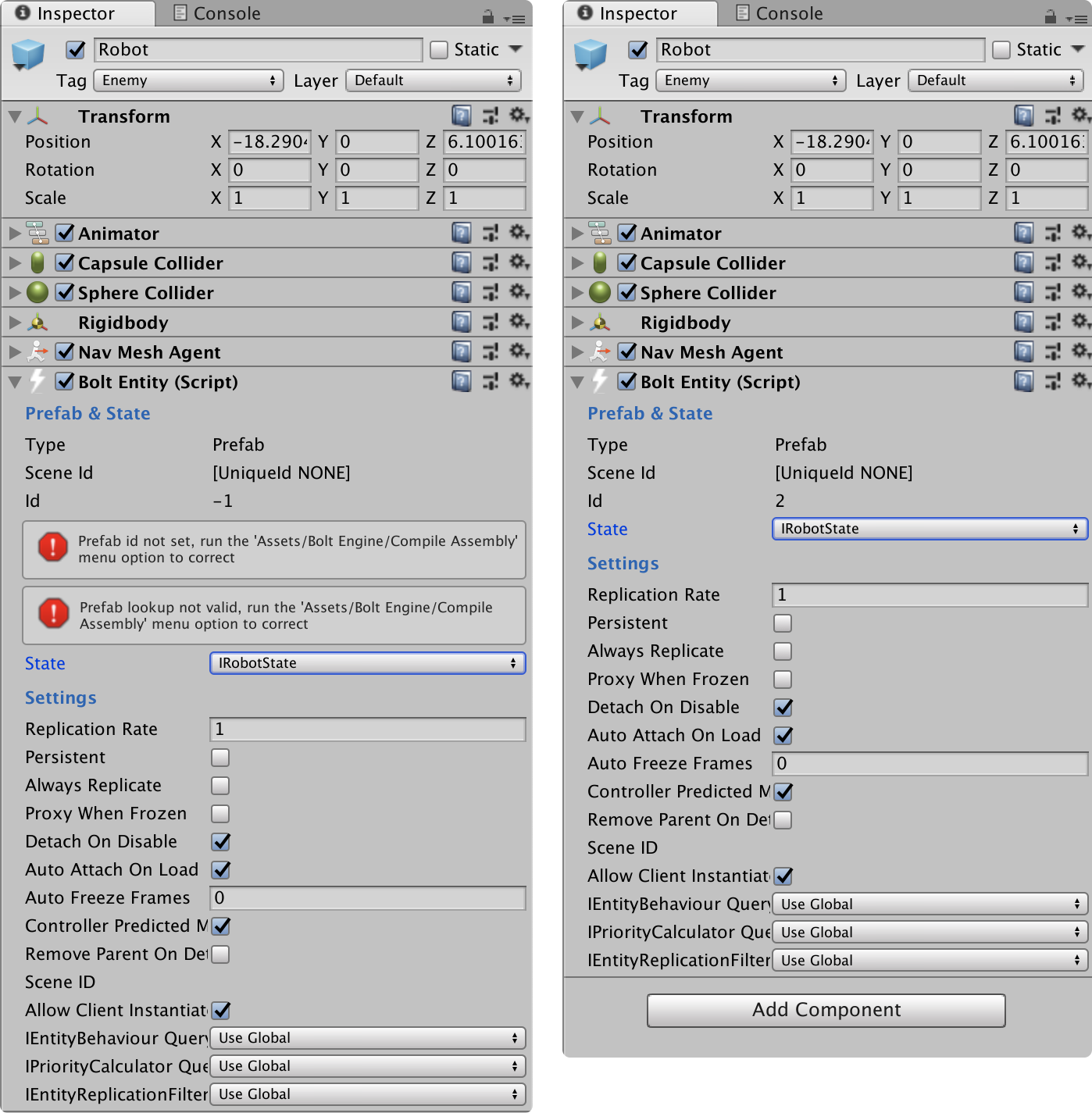 set state and compile bolt