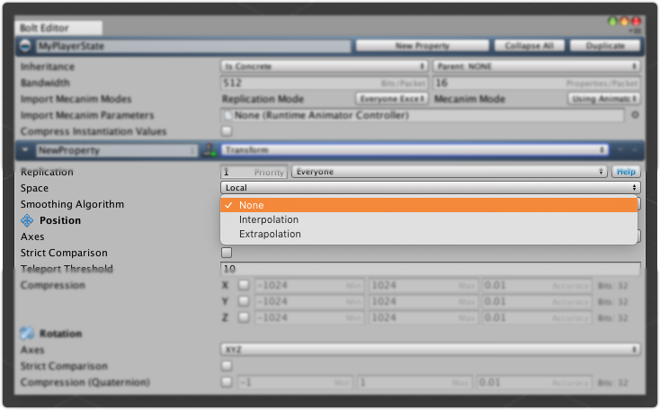 smoothing algorightm selection