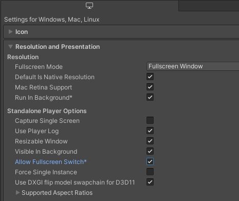 fusion stage screen sharing recorder unity parameters