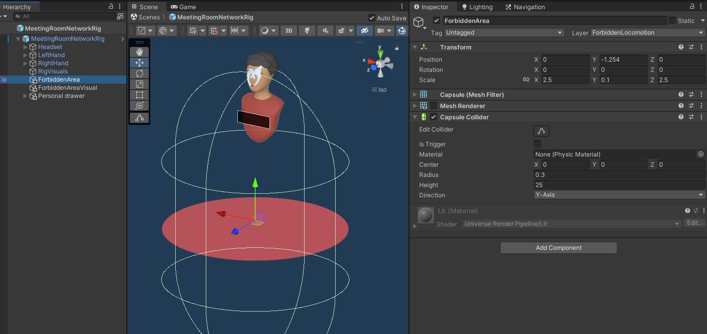 Fusion XR-prototyping-modules Social Distancing ForbiddenArea