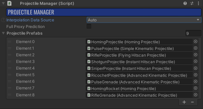 Projectile Manager