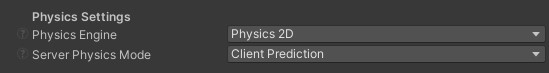 setting client predicted physics in the network project config