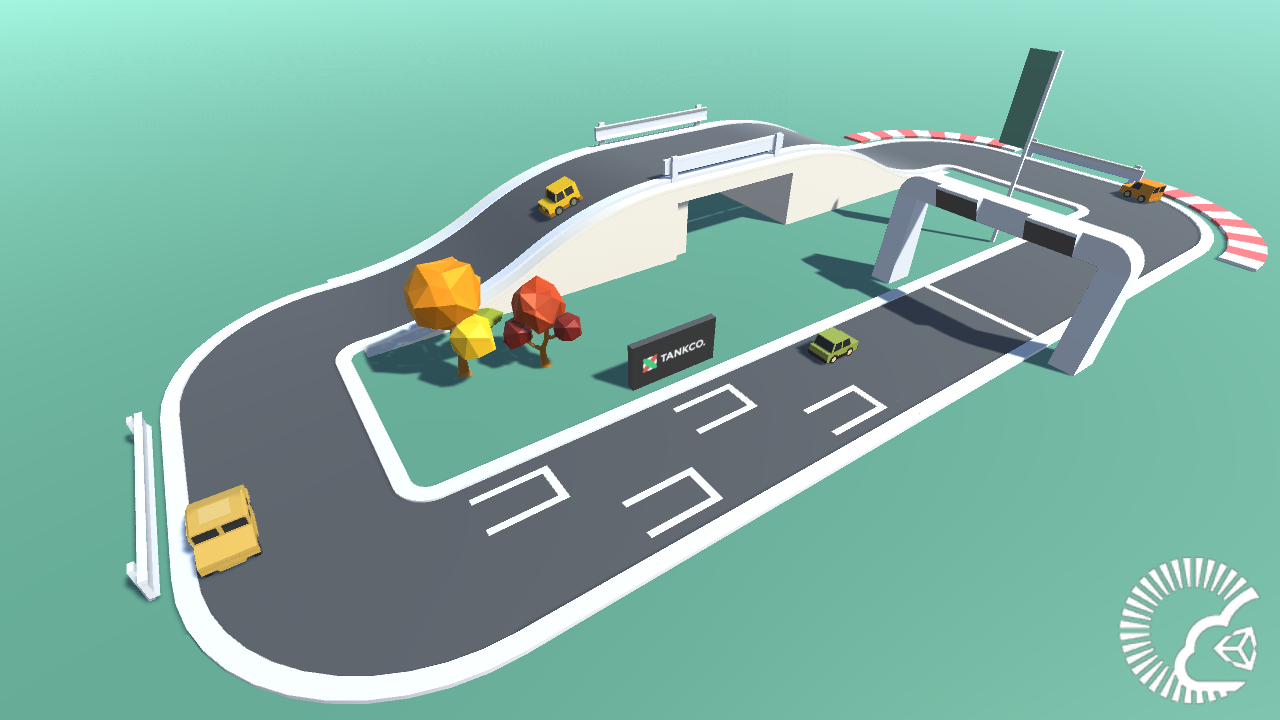 screenshot of the slot racer demo