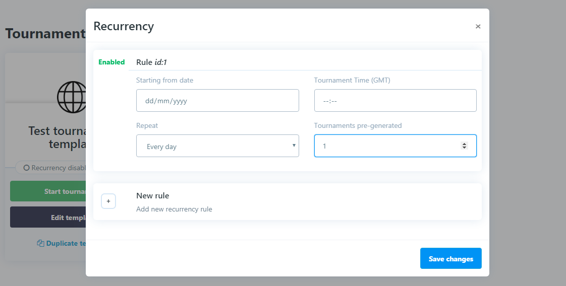 Dashboard template recurrency image