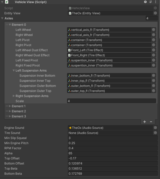 KEO Axle Config Example