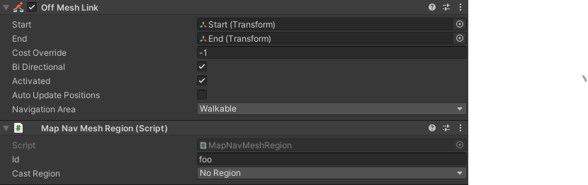 Off Mesh Link Regions