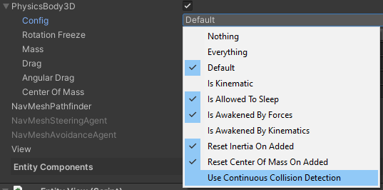 CCD Flag in the PhysicsBody Config