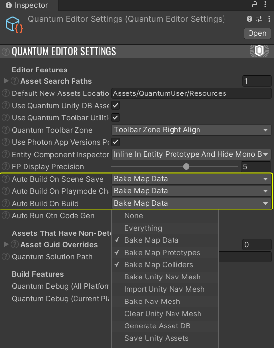 quantumeditorsettings mapbaking