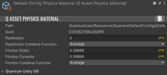 adjusting properties to physics materials