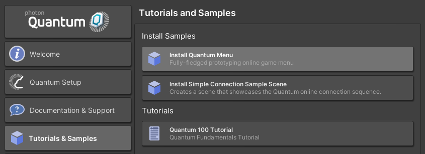 Installing The Quantum Menu