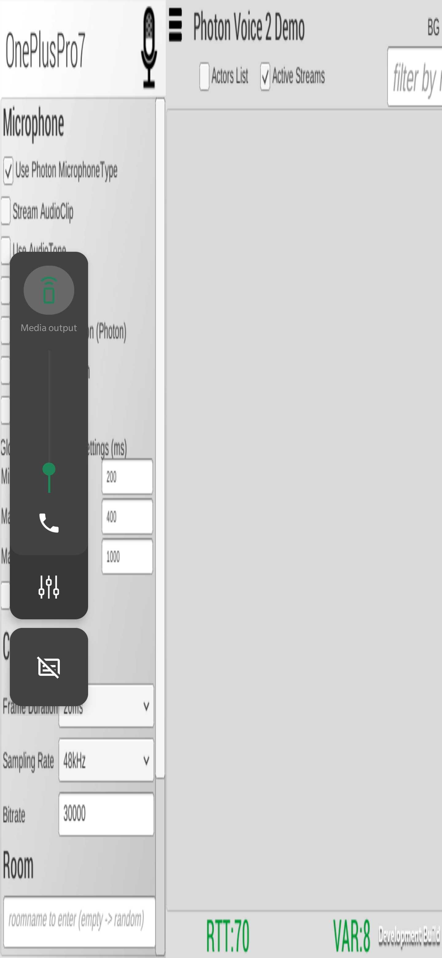 photon microphone type - call volume slider