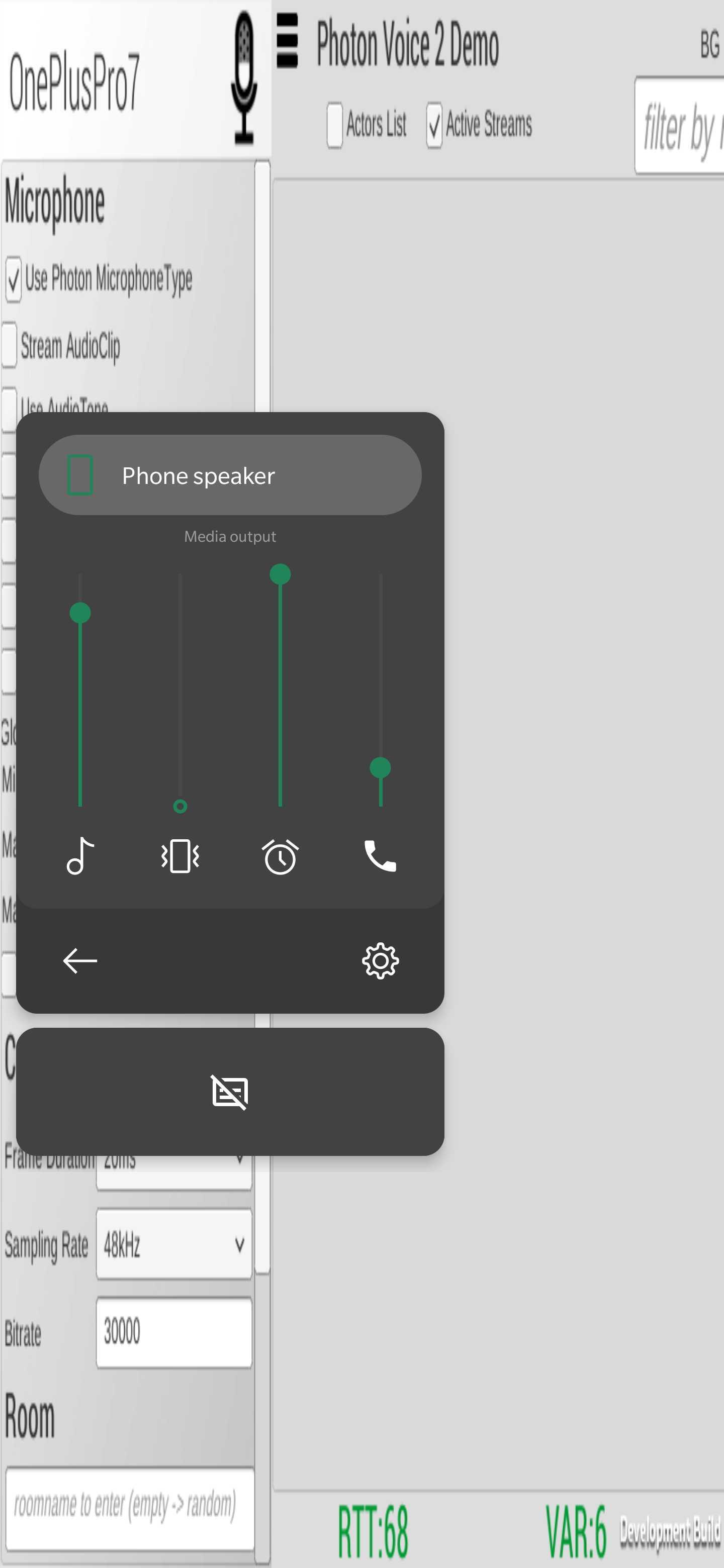 Photon Microphone Type - Volume Sliders